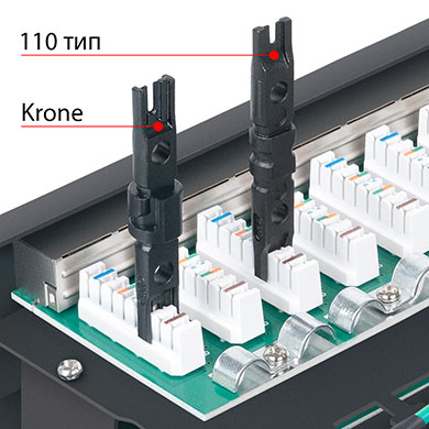 Патч-панель 19(1U), 48 портов RJ-45, категория 5e, полностью экранированная, Dual IDC.<br />Заделка Dual IDC (Krone и 110 тип).