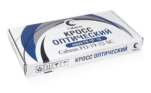 Бокс оптический 19 дюймов на 32 симплексных проходных адаптеров ST или FC