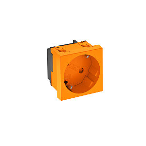 Розетка одинарная 33° с з/к, 250 В, 16A (оранжевый) (STD-D3 ROR1) | 6120074 | OBO Bettermann