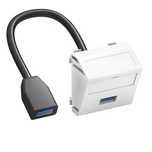 Мультимедийная рамка USB 3.0 A-A Modul45 (белый) (MTS-U3A F RW1) | 6104934 | OBO Bettermann