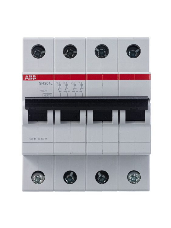 Выключатель автоматический четырехполюсный SH204L 50А B 4,5кА (SH204L B50) | 2CDS244001R0505 | ABB