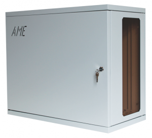 АМЕ Т-MIDI-(RAL 7035)-С Шкаф MIDI 9U-передняя дверь,  со стеклянной боковой дверью 4U, (ШхВхГ) 650х545х320, цвет серый