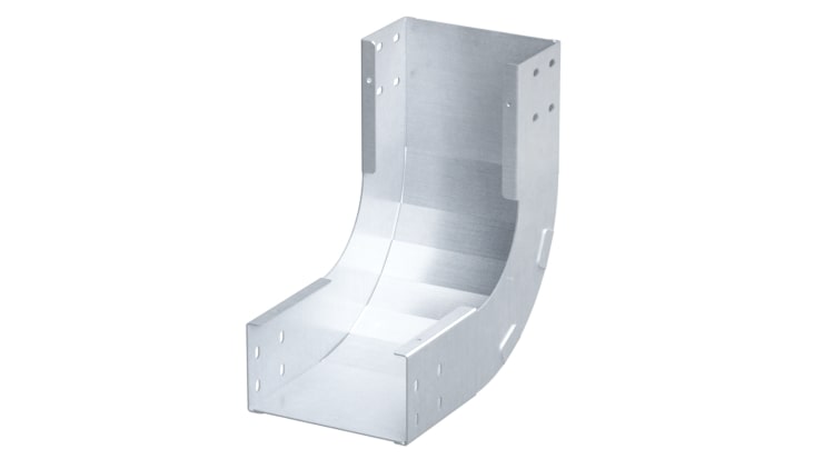 Угол вертикальный внутренний 90 градусов 100х400, 2,0 мм, цинк-ламель, в комплекте с крепежными элементами и соединительнымипластинами, необходимыми для монтажа